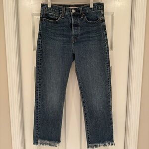 Levi’s Strauss Dark Wash Wedgie Straight Leg Jeans